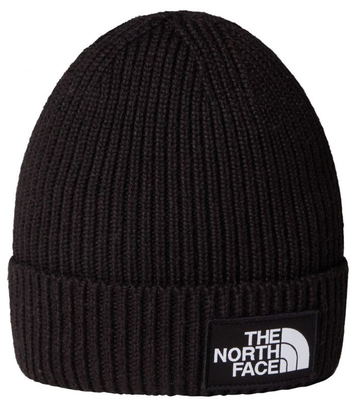 Compra online Gorro con borde y logotipo de The North Face encuadrado Niños TNF Black en oferta al mejor precio