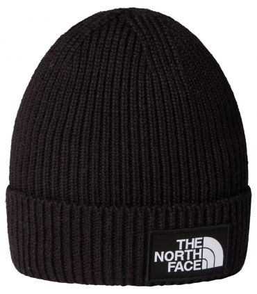 Gorro con borde y logotipo de The North Face encuadrado Niños TNF Black