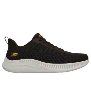Zapatillas Skechers BOBS Moda Flex Hombre Negro Blanco