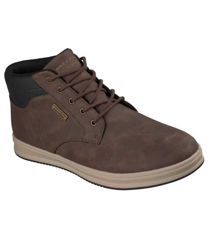 Compra online Botines Skechers Waterproof: Palmiro - Wallace Hombre Chocolate en oferta al mejor precio