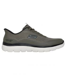 Zapatillas Skechers Slip-ins: Summits - Leyter Hombre Oliva Negro