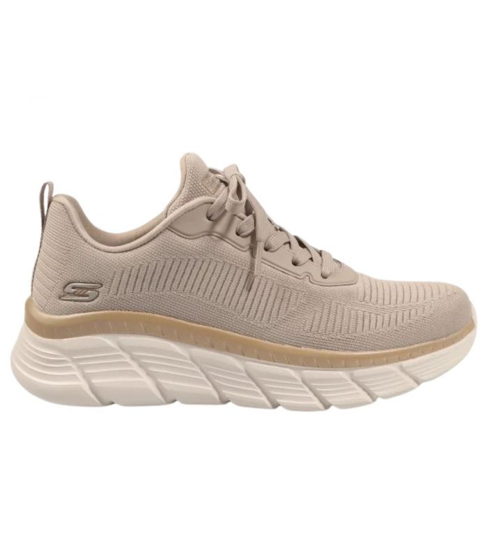 Compra online Zapatillas Skechers BOBS Sport B Flex Hi Flying HI Mujer Taupe en oferta al mejor precio