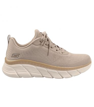 Zapatillas Skechers BOBS Sport B Flex Hi Flying HI Mujer Taupe