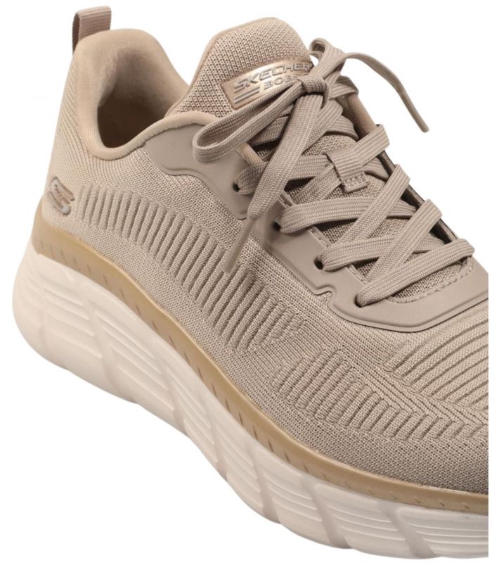 Compra online Zapatillas Skechers BOBS Sport B Flex Hi Flying HI Mujer Taupe en oferta al mejor precio