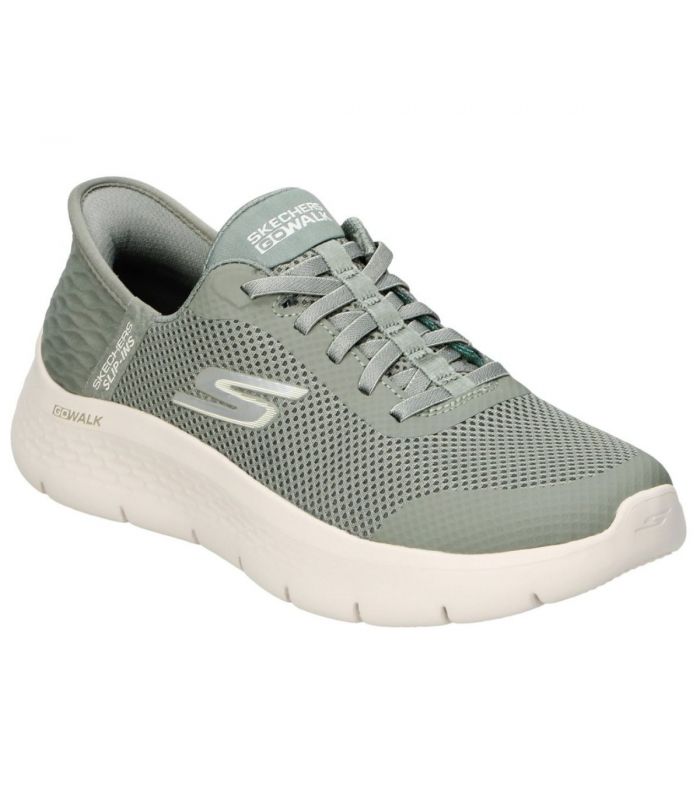 Compra online Zapatillas Skechers Go Walk Flex Mujer Oliva en oferta al mejor precio