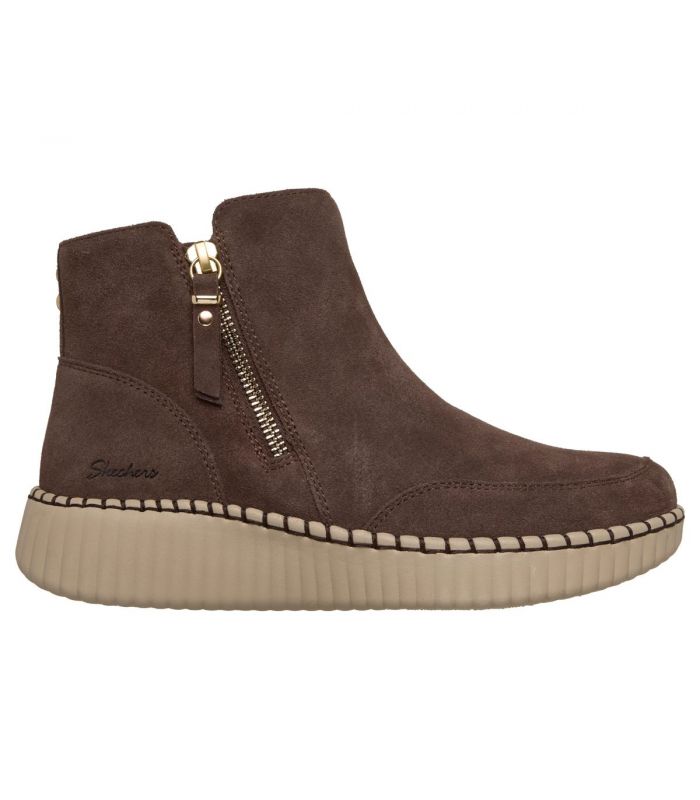 Compra online Botines Skechers Relaxed Fit: Wilshire Blvd - Weekend Crush Mujer Chocolate en oferta al mejor precio