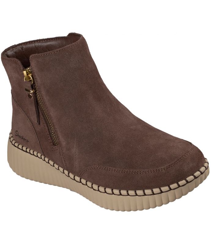 Compra online Botines Skechers Relaxed Fit: Wilshire Blvd - Weekend Crush Mujer Chocolate en oferta al mejor precio