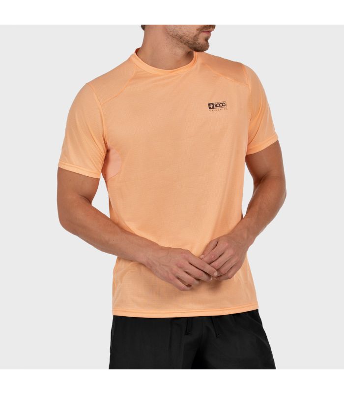 Compra online Camiseta +8000 Ser 045 Hombre Naranja Pastel en oferta al mejor precio