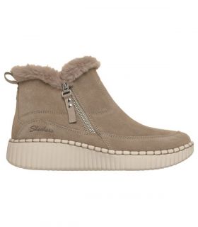 Botines Skechers Relaxed Fit: Wilshire Blvd - Fresh Zip Mujer Taupe