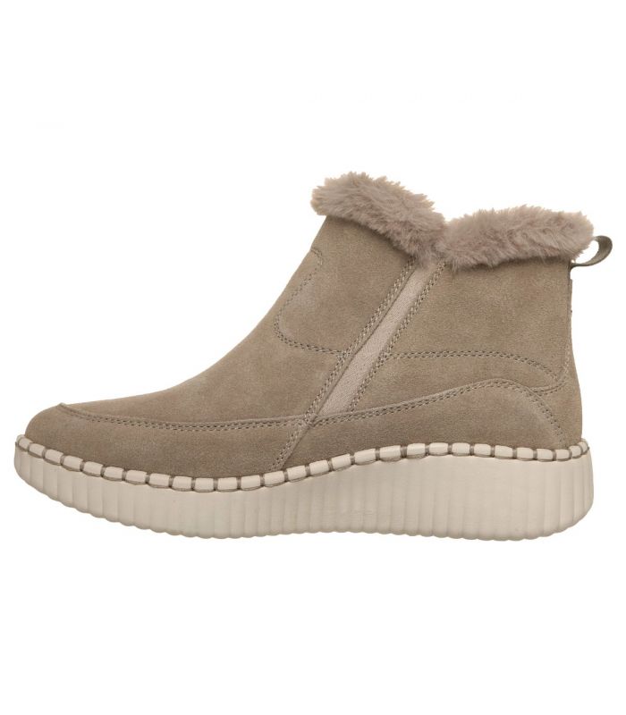 Compra online Botines Skechers Relaxed Fit: Wilshire Blvd - Fresh Zip Mujer Taupe en oferta al mejor precio