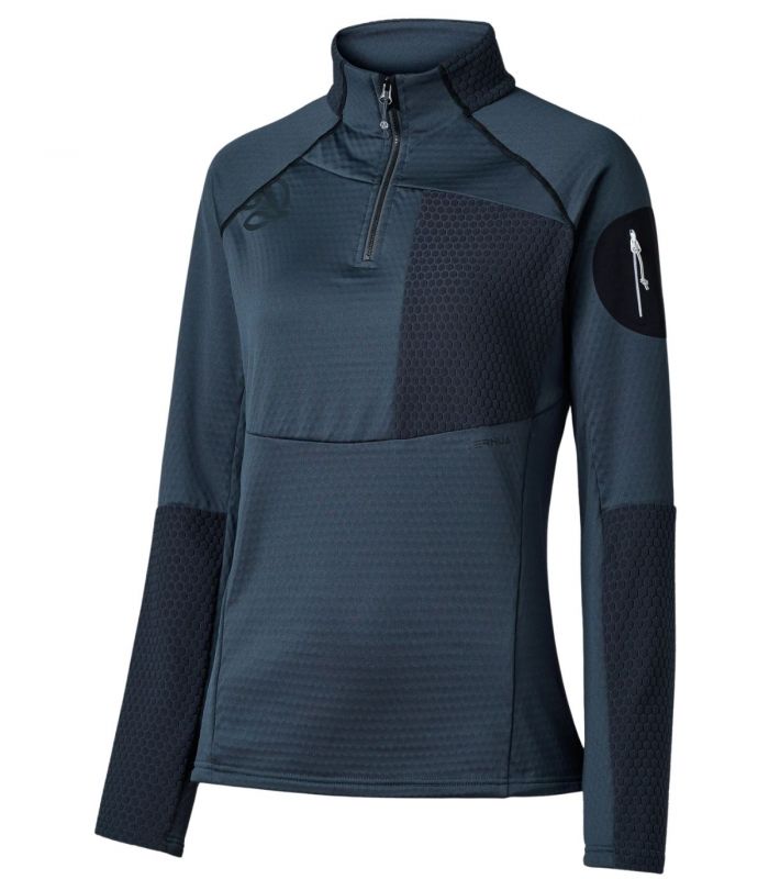 Compra online Camiseta Ternua Ragger 1/2 Zip Mujer Whales Grey en oferta al mejor precio