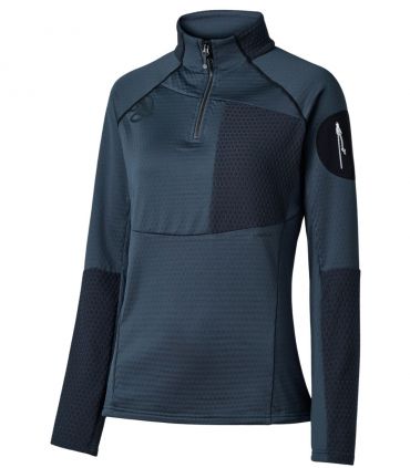 Camiseta Ternua Ragger 1/2 Zip Mujer Whales Grey