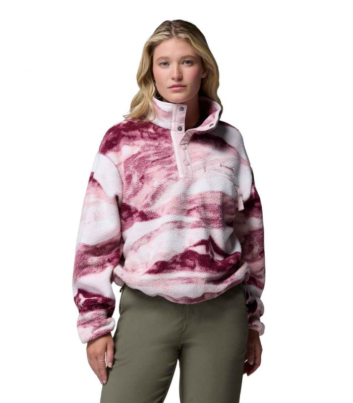 Compra online Forro polar Columbia Helvetia II Printed Mujer Antique Mauve en oferta al mejor precio