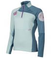 Compra online Camiseta Ternua Ragger 1/2 Zip Mujer Moonlight Jade en oferta al mejor precio