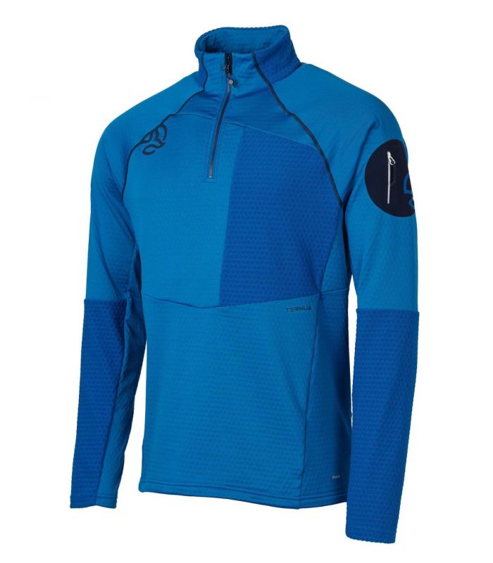 Compra online Camiseta Ternua Ragger 1/2 Zip Hombre Deep Mediterranean en oferta al mejor precio