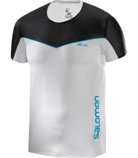 Camiseta Salomon S-Lab Sense Tee Hombre Blanco Negro