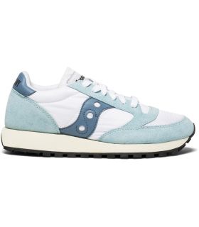 Zapatillas Saucony Jazz Original Vintage Mujer Blanco Azul
