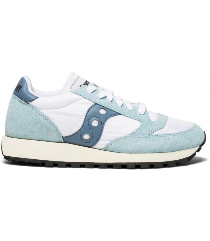 Compra online Zapatillas Saucony Jazz Original Vintage Mujer Blanco Azul en oferta al mejor precio