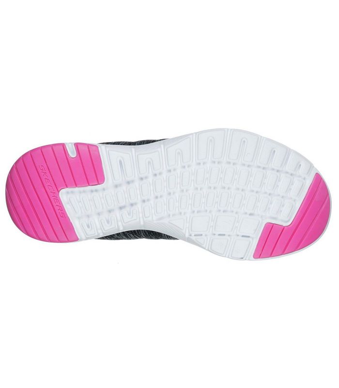 Compra online Zapatillas Skechers Flex Appeal 3.0 Insiders Mujer Negro Rosa en oferta al mejor precio