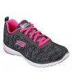 Zapatillas Skechers Flex Appeal 3.0 Insiders Mujer Negro Rosa