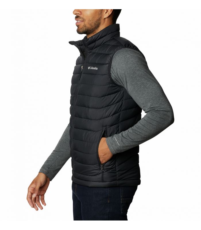 Compra online Chaleco Columbia Powder Lite Hombre Negro en oferta al mejor precio