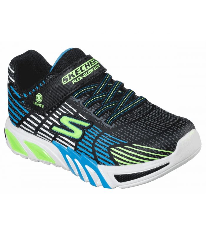 Compra online Zapatillas Skechers Flex-Glow Elite Niños Negro Azul Lima en oferta al mejor precio