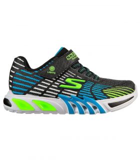 Zapatillas Skechers Flex-Glow Elite Niños Negro Azul Lima
