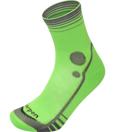 Calcetines Lorpen X30SM Ms Running Mid Crew Verde Gris