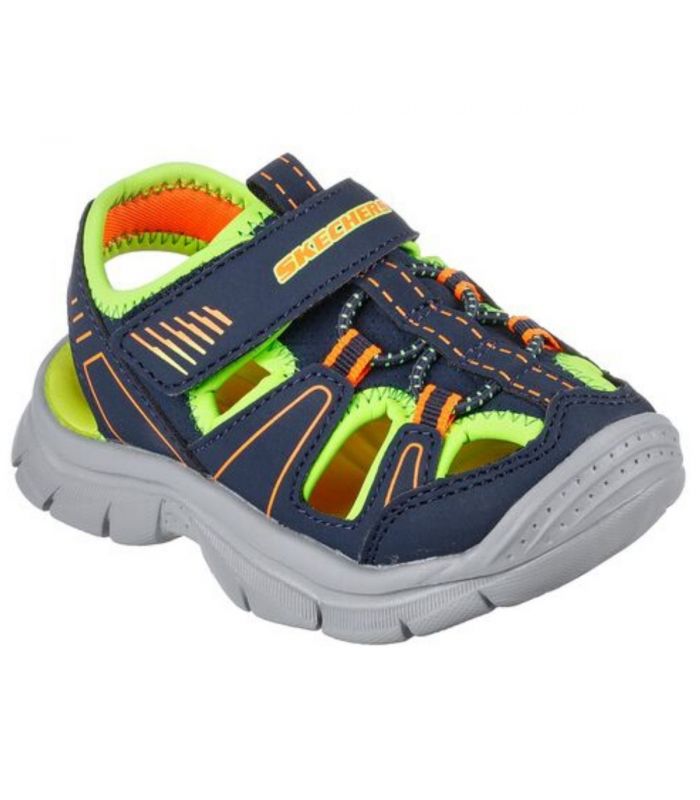 Compra online Sandalias Skechers Relix Valder Niños Navy Lime en oferta al mejor precio