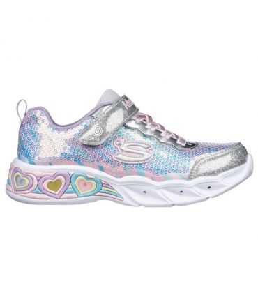 Zapatillas Skechers Sweetheart Lights Let's Shine Niños Silver Multi