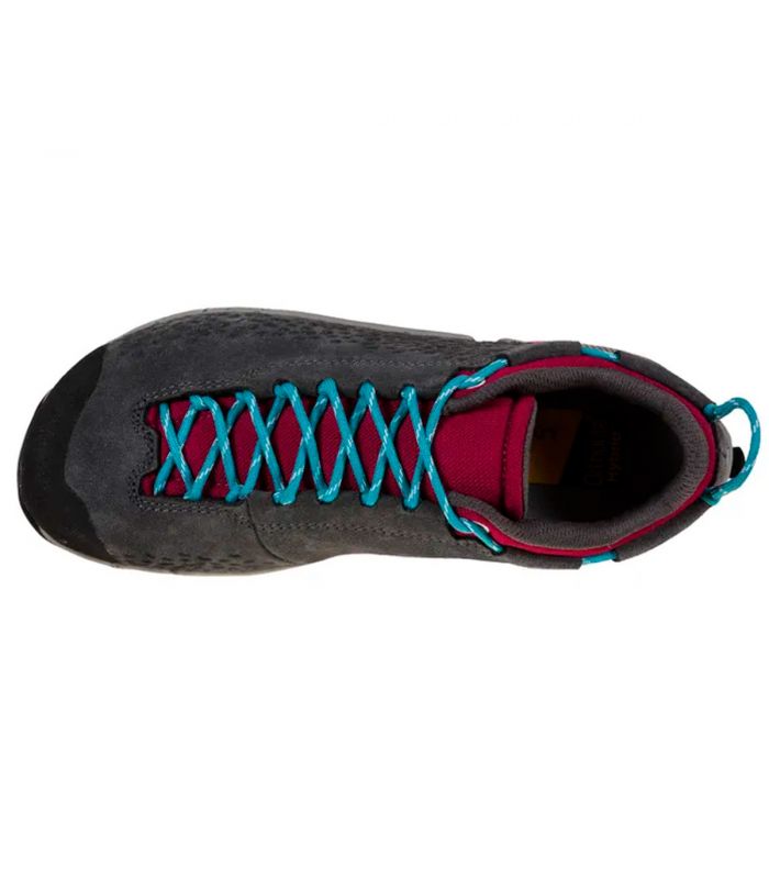 Compra online Zapatillas La Sportiva TX2 Evo Leather Woman Carbon-Red Plum Mujer en oferta al mejor precio