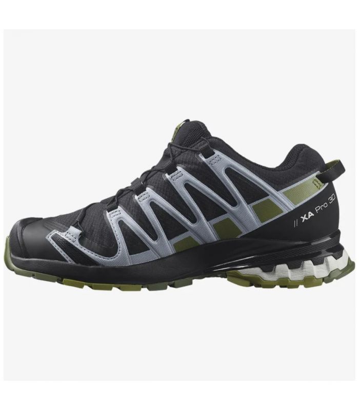 Compra online Zapatillas Salomon Xa Pro 3D V8 GTX Mujer Black Green Moss Zen Blue en oferta al mejor precio