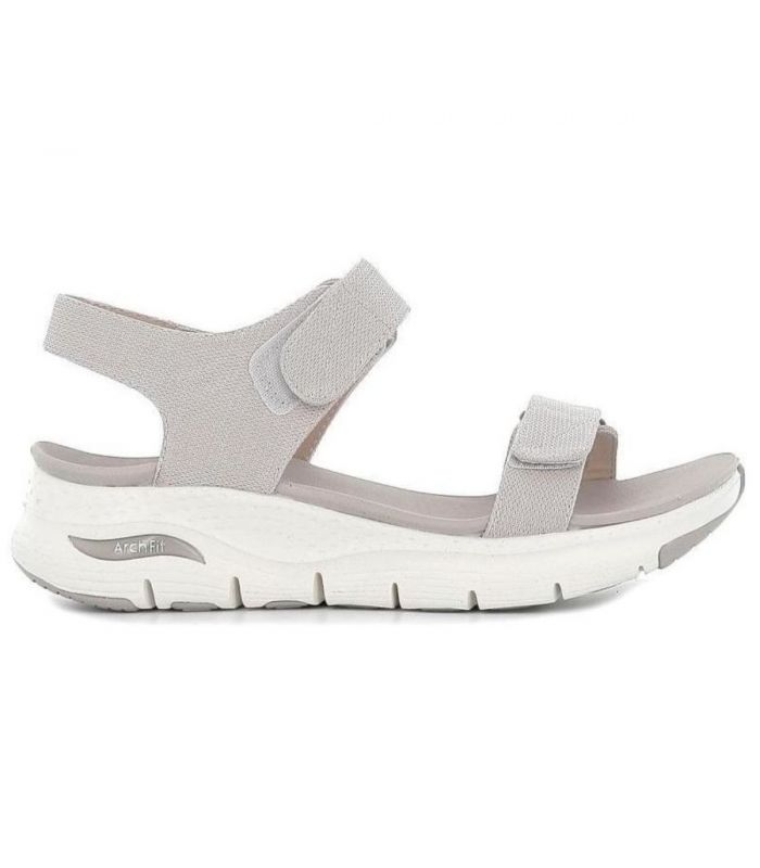 Compra online Sandalias Skechers Arch Fit Touristy Mujer Taupe en oferta al mejor precio