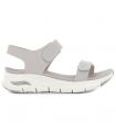 Compra online Sandalias Skechers Arch Fit Touristy Mujer Taupe en oferta al mejor precio