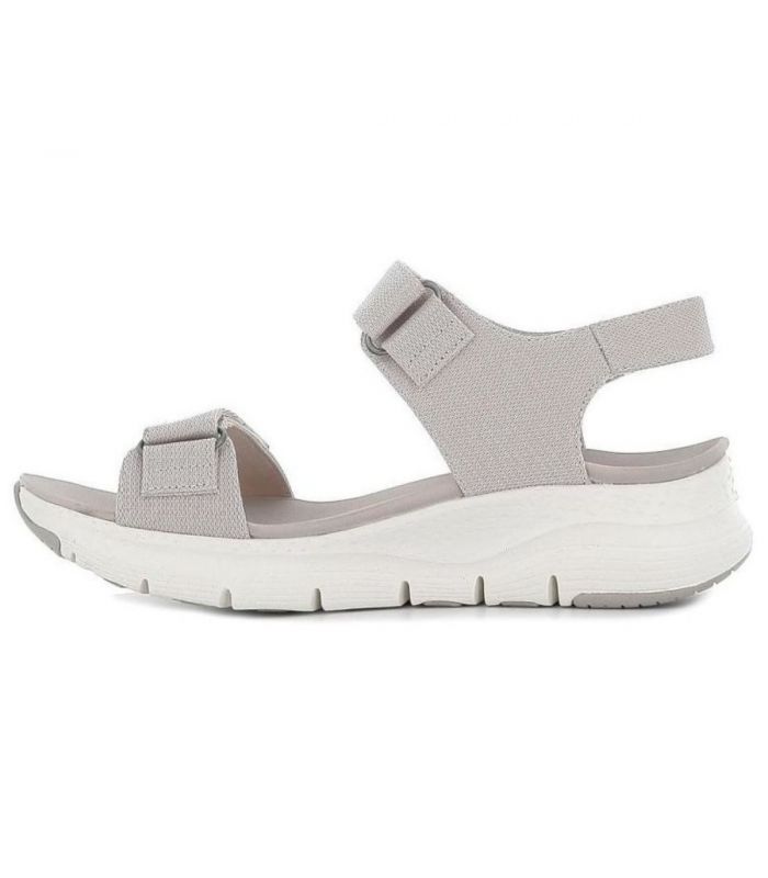 Compra online Sandalias Skechers Arch Fit Touristy Mujer Taupe en oferta al mejor precio