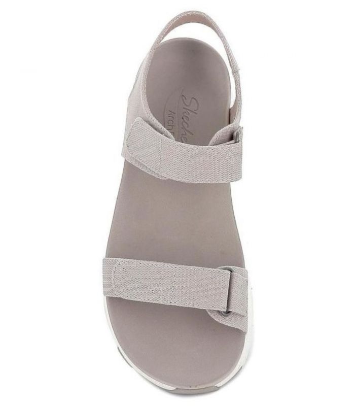 Compra online Sandalias Skechers Arch Fit Touristy Mujer Taupe en oferta al mejor precio