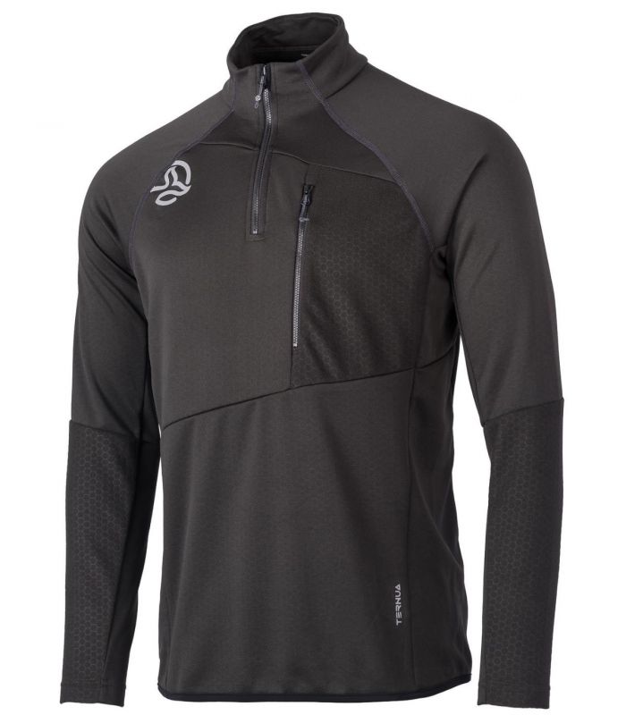 Compra online Camiseta Ternua Rakker 2.0 1/2 Zip Hombre Black en oferta al mejor precio