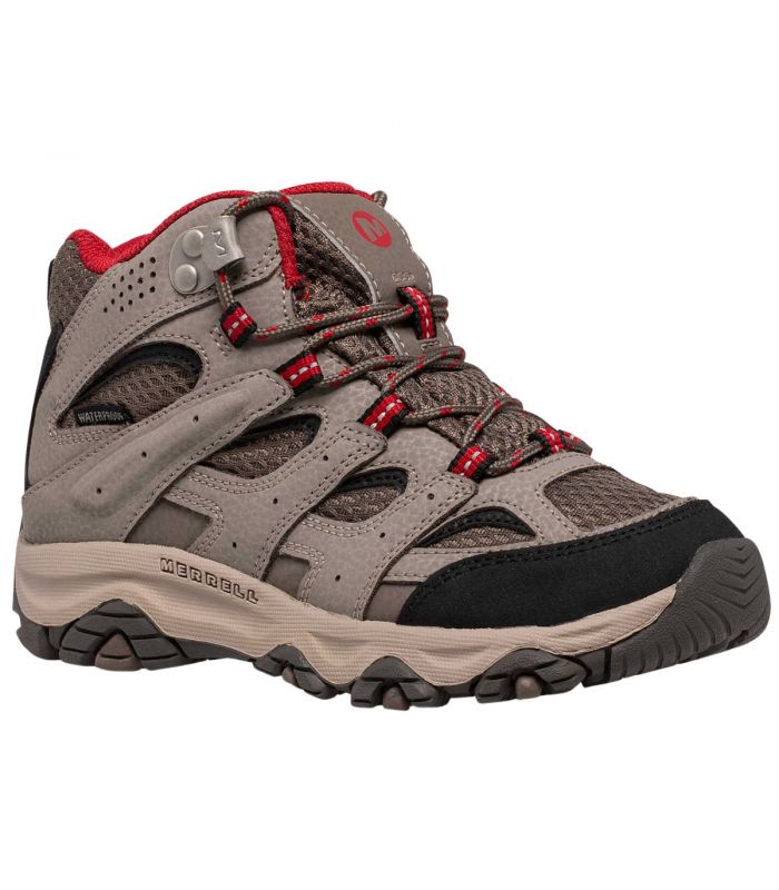 Compra online Botas Merrell Moab 3 Mid Waterproof Niños Boulder Red en oferta al mejor precio