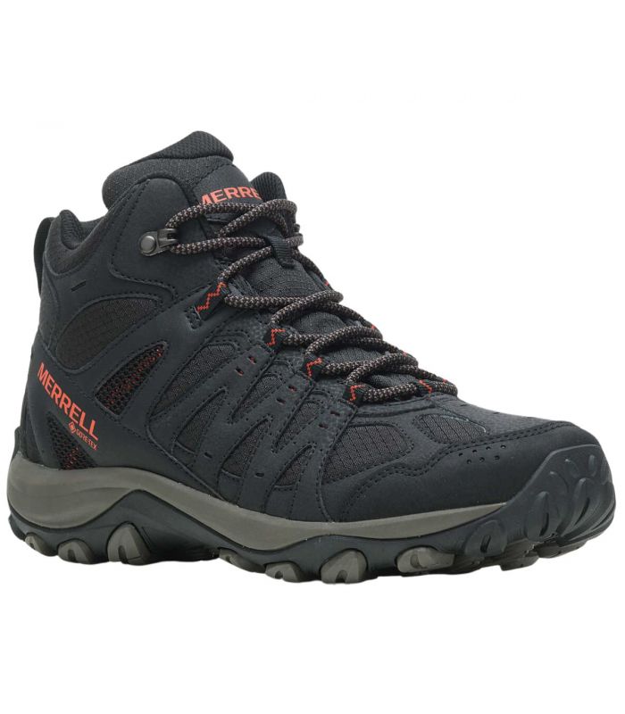 Compra online Botas Merrell Accentor 3 Sport Mid Gtx Hombre Black Tangerine en oferta al mejor precio