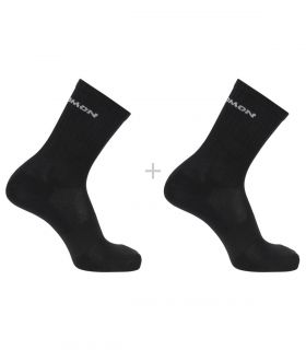 Calcetines Salomon Evasion Crew 2 Pack Black Black