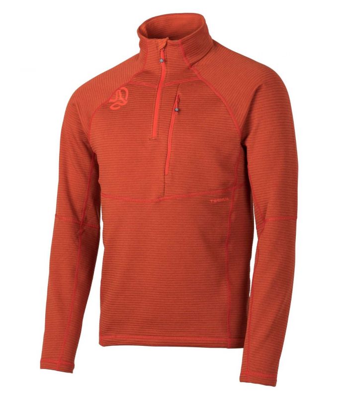 Compra online Camiseta Ternua Momhill 1/2 Zip Hombre Deep Ginger en oferta al mejor precio