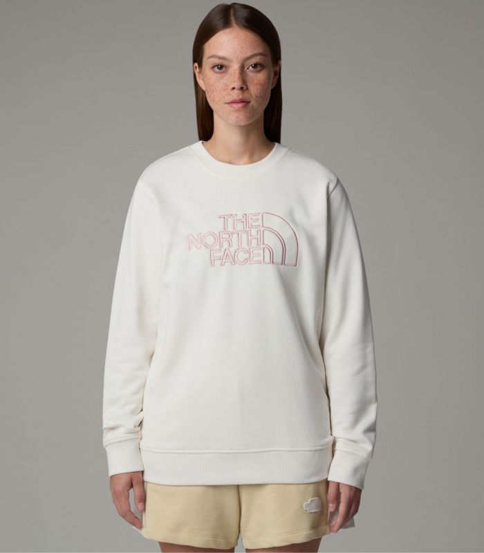 Compra online Sudadera The North Face ligera Drew Peak Mujer White Dune en oferta al mejor precio
