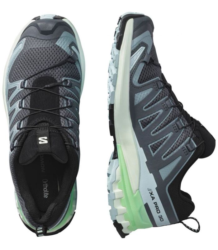 Compra online Zapatillas Salomon Xa Pro 3D V9 Mujer Turbulence Iced Aqua Patina Green en oferta al mejor precio