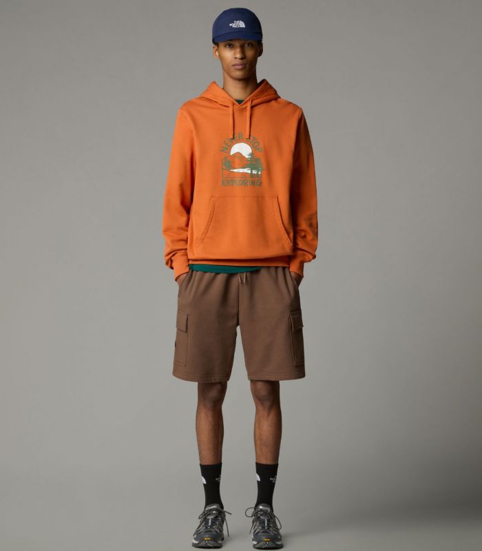 Compra online Sudadera The North Face con capucha y estampado gráfico Outdoor Hombre Iron Bronze en oferta al mejor precio