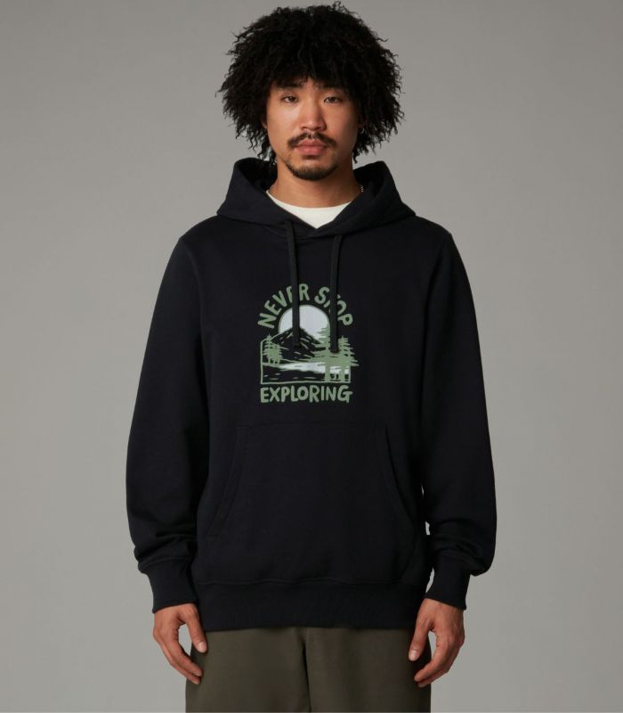 Compra online Sudadera The North Face con capucha y estampado gráfico Outdoor Hombre TNF Black en oferta al mejor precio