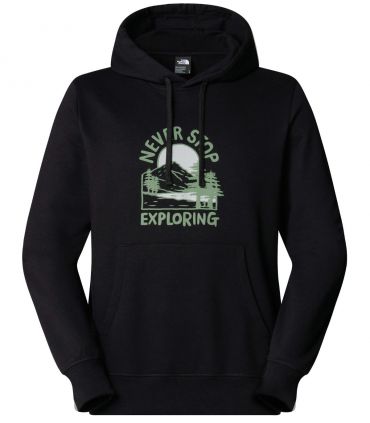 Sudadera The North Face con capucha y estampado gráfico Outdoor Hombre TNF Black
