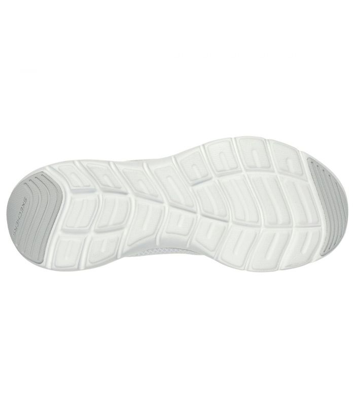 Compra online Zapatillas Skechers Flex Appeal 5.0 Uptake Mujer Blanco Plata en oferta al mejor precio