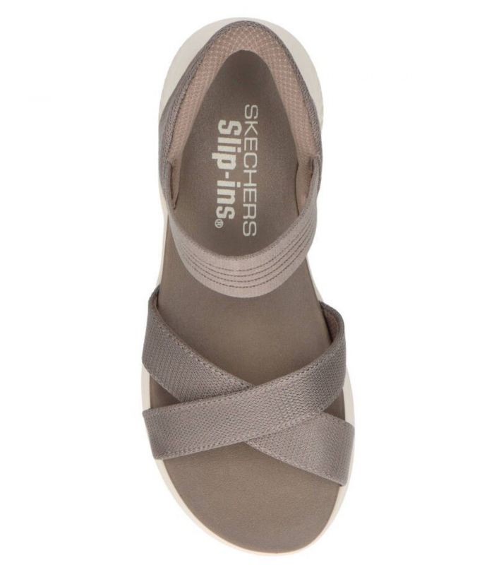 Compra online Sandalias Skechers Slip-ins Ultra Flex 3.0 Never Better Mujer Dark Taupe en oferta al mejor precio