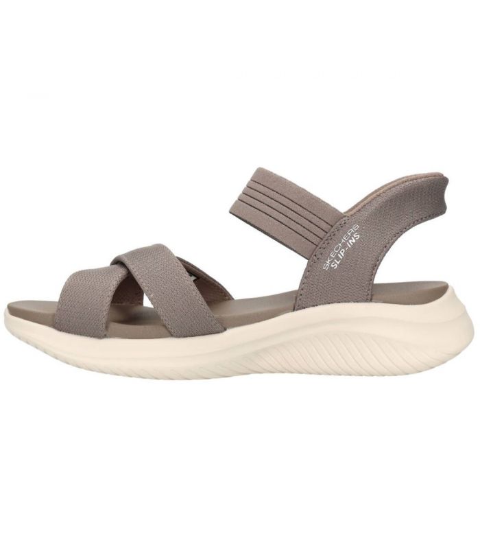 Compra online Sandalias Skechers Slip-ins Ultra Flex 3.0 Never Better Mujer Dark Taupe en oferta al mejor precio