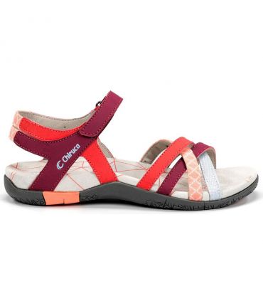 Sandalias Chiruca Malibu 17 Mujer Burdeos Coral